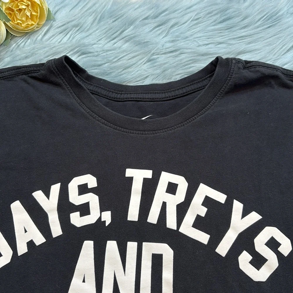 Nike Air Jays, Treys, and Fadeaways Black White Short Sleeve Tee sz S